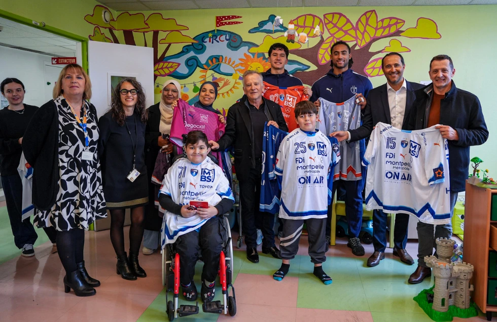 Blouses pédiatriques maillots des joueurs du Montpellier Handball